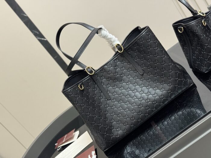 Gucci New Arrival Tote Gg Embossed Handheld Shoulder Tote Bag - Image 9