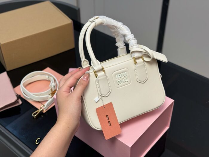 Miu Miu Upgraded Edition With Box - Bowling/Cube Bag Can Be Hand-Carried Or Worn Crossbody Ample Capacity - Image 13