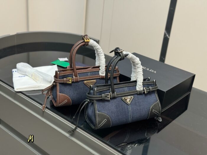 Prada Canvas Soft Lux Underarm Bag Generous Capacity Ideal For Formal Occasions - Image 1