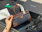 Prada Canvas Soft Lux Underarm Bag Generous Capacity Ideal For Formal Occasions - Image 2