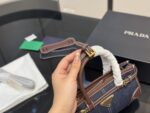 Prada Canvas Soft Lux Underarm Bag Generous Capacity Ideal For Formal Occasions - Image 4