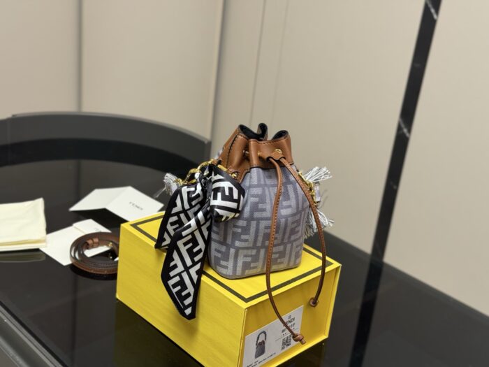 Fendi Classic Mini Bucket Bag With Foldable Box - Image 1