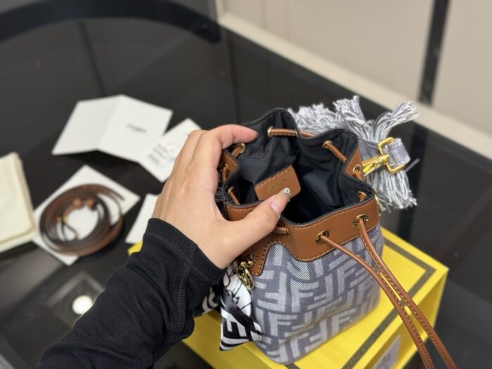 Fendi Classic Mini Bucket Bag With Foldable Box - Image 4
