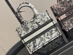 Dior Book Tote - Original Jacquard Fabric Large Capacity Shopping Bag With Folded Box Silk Scarf - Image 7