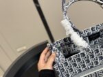 Dior Book Tote - Original Jacquard Lace Shopping Bag - Large Capacity - Image 4