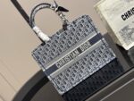 Dior Book Tote - Original Jacquard Lace Shopping Bag - Large Capacity - Image 5