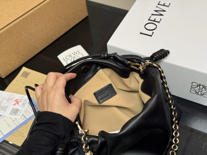 Loewe Calfskin Drawstring Shoulder Bag For Women Soft, Lightweight, Spacious Adjustable Shoulder Strap - Image 4