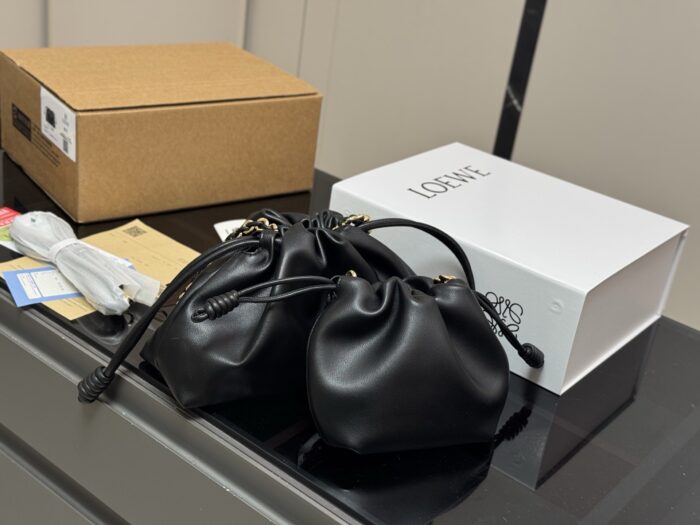 Loewe Calfskin Drawstring Shoulder Bag For Women Soft, Lightweight, Spacious Adjustable Shoulder Strap - Image 7