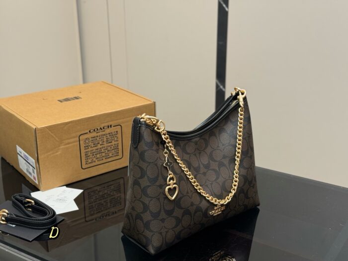 Coach Laurel Hobo Bag With Dual Straps For Versatile Carrying, Featuring Zipped Side Pocket - Image 16