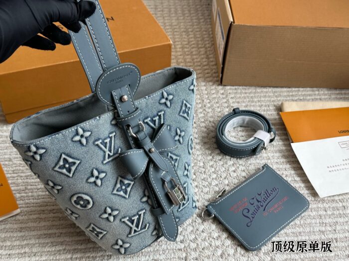 Louis Vuitton All In Bb Multi-Style Mini Bucket Bag | Versatile Carry Options | Structured Design | Photogenic Appeal - Image 8