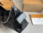 Louis Vuitton Carryall Small Black Lambskin Bag Dark Style Lightweight With Large Capacity - Image 2