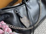 Louis Vuitton Carryall Small Black Lambskin Bag Dark Style Lightweight With Large Capacity - Image 5