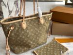 Louis Vuitton Neverfull Tote Bag With Large Capacity, Striped Lining And Detachable Mini Bag, Complete With Gift Box - Image 4