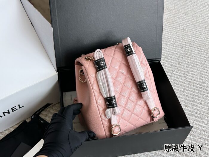 Chanel Dumas Frog Backpack Genuine Leather, Dual Pockets, Anti-Theft, Adjustable Straps - Image 5