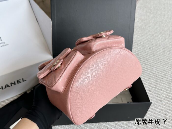 Chanel Dumas Frog Backpack Genuine Leather, Dual Pockets, Anti-Theft, Adjustable Straps - Image 6