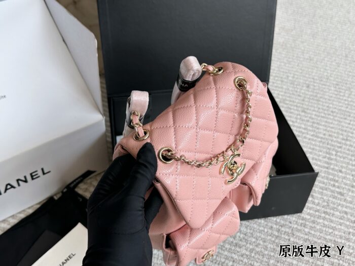 Chanel Dumas Frog Backpack Genuine Leather, Dual Pockets, Anti-Theft, Adjustable Straps - Image 8