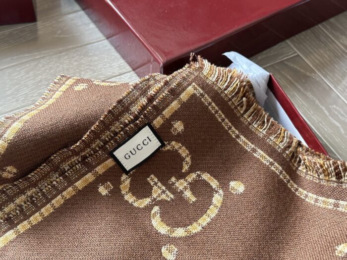Gucci Gg Series Classic Double G Cashmere Scarf (With Box) - Image 2