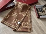 Gucci Gg Series Classic Double G Cashmere Scarf (With Box) - Image 7