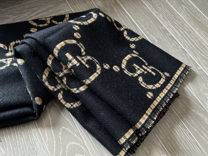 Gucci Gg Signature Cashmere Scarf With Box - Image 7