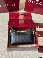 Gucci Emblem Full Leather Collection Classic Gg Embossed Women'S Underarm Bag - Image 12