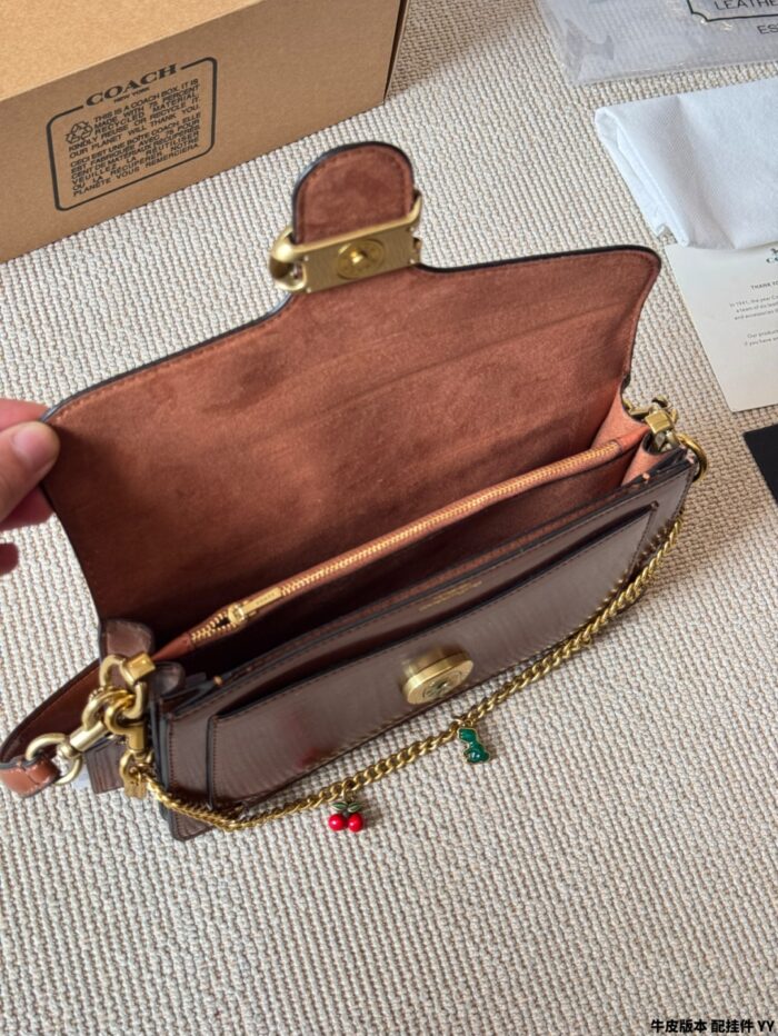 Coach Tabby Dionysus New Handbag/Crossbody Dual-Use Bag In Pebble-Finish Calfskin With Pendant - Image 9