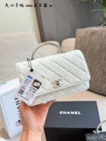 Chanel 25P Black & Silver Handle Woc Caviar Leather Vintage Glamour Handbag - Image 7