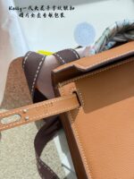 Hermes Mini Kelly - Palm-Print Silver Clasp. Diy Shoulder Strap. Timeless Elegance. - Image 8