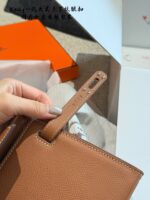 Hermes Mini Kelly - Palm-Print Silver Clasp. Diy Shoulder Strap. Timeless Elegance. - Image 9