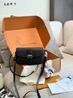 Louis Vuitton Diane Handbag Monogram Empreinte Embossed Leather Baguette Embossing With Charms Removable Shoulder Strap - Image 2