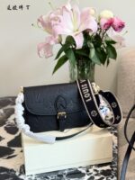 Louis Vuitton Diane Handbag Monogram Empreinte Embossed Leather Baguette Embossing With Charms Removable Shoulder Strap - Image 3