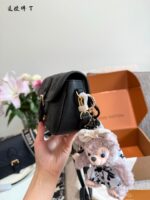Louis Vuitton Diane Handbag Monogram Empreinte Embossed Leather Baguette Embossing With Charms Removable Shoulder Strap - Image 4
