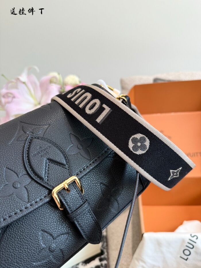 Louis Vuitton Diane Handbag Monogram Empreinte Embossed Leather Baguette Embossing With Charms Removable Shoulder Strap - Image 8