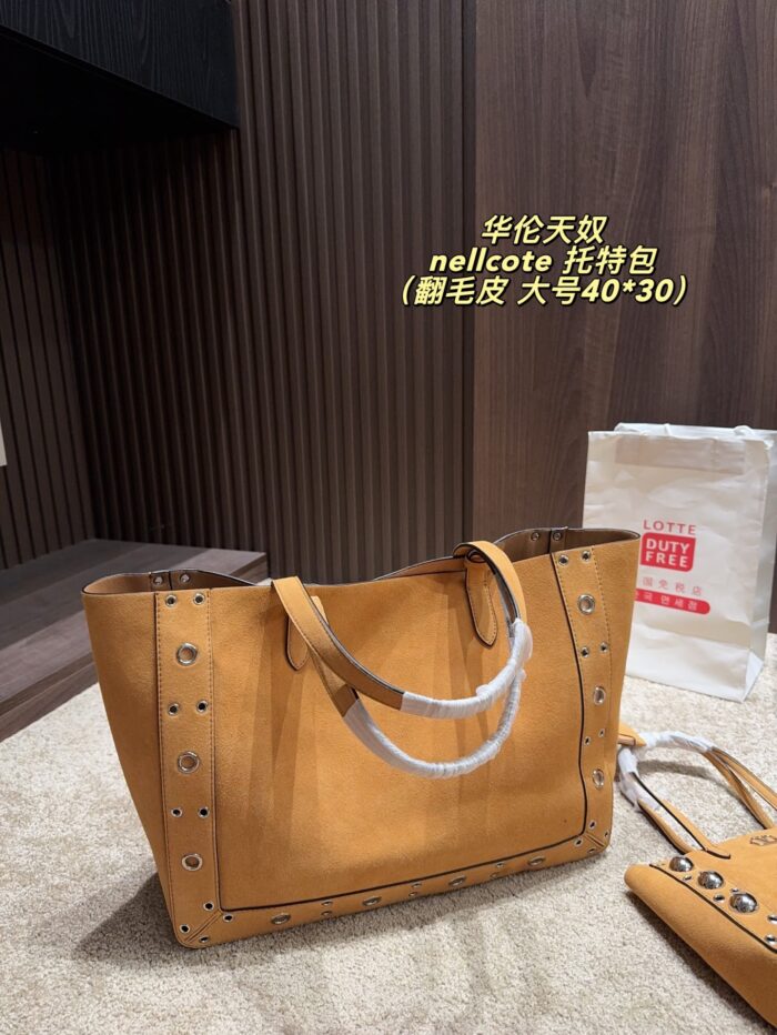 Valentino Nellcote Tote Suede With Spherical Studs And Cut-Out Detailing Handheld Or Shoulder-Carried Includes Detachable Carry Pouch - Image 3