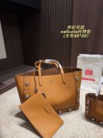 Valentino Nellcote Tote Suede With Spherical Studs And Cut-Out Detailing Handheld Or Shoulder-Carried Includes Detachable Carry Pouch - Image 12