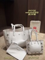 Valentino Nellcote Tote Suede With Spherical Studs And Cut-Out Detailing Handheld Or Shoulder-Carried Includes Detachable Carry Pouch - Image 13