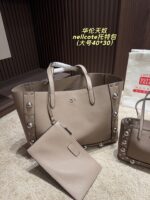 Valentino Nellcote Tote Suede With Spherical Studs And Cut-Out Detailing Handheld Or Shoulder-Carried Includes Detachable Carry Pouch - Image 17
