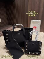 Valentino Nellcote Tote Suede With Spherical Studs And Cut-Out Detailing Handheld Or Shoulder-Carried Includes Detachable Carry Pouch - Image 22