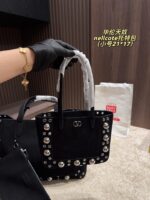 Valentino Nellcote Tote Suede With Spherical Studs And Cut-Out Detailing Handheld Or Shoulder-Carried Includes Detachable Carry Pouch - Image 23