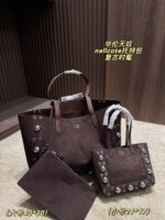 Valentino Nellcote Tote Suede With Spherical Studs And Cut-Out Detailing Handheld Or Shoulder-Carried Includes Detachable Carry Pouch - Image 25