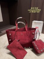 Valentino Nellcote Tote Suede With Spherical Studs And Cut-Out Detailing Handheld Or Shoulder-Carried Includes Detachable Carry Pouch - Image 30