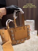 Valentino Nellcote Tote Suede With Spherical Studs And Cut-Out Detailing Handheld Or Shoulder-Carried Includes Detachable Carry Pouch - Image 32