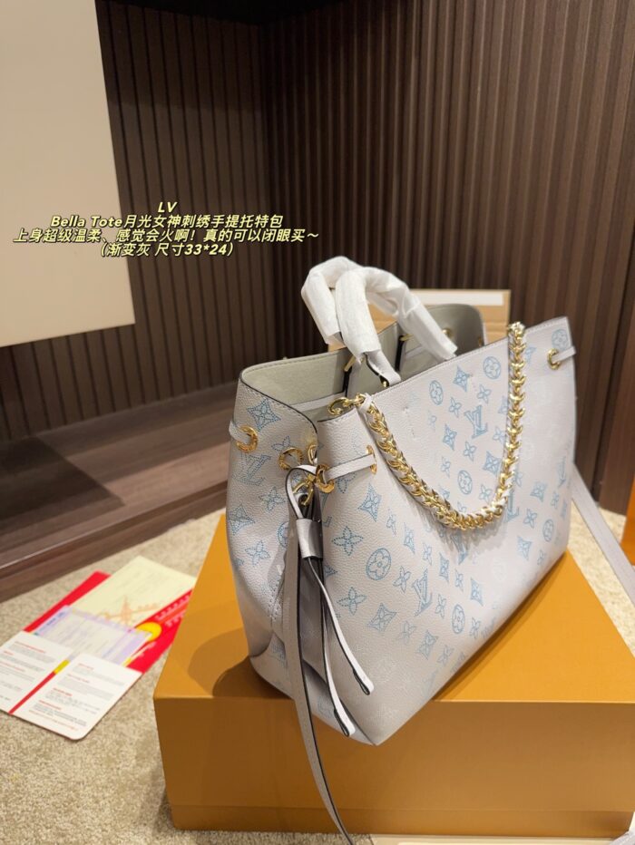 Louis Vuitton Bella Tote Moon Goddess Embroidered Handbag - Versatile And Delicate Style - Image 4