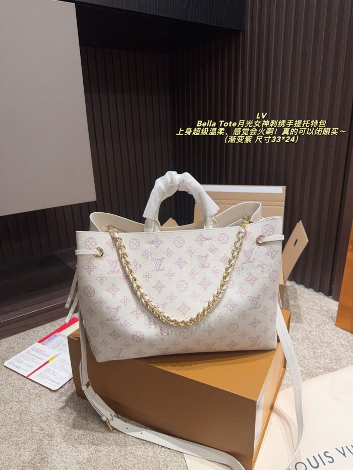 Louis Vuitton Bella Tote Moon Goddess Embroidered Handbag - Versatile And Delicate Style - Image 15