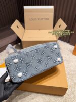 Louis Vuitton Denim Tote Bowling Bag Ins-Influencer Favourite Spring/Summer Versatile - Image 5