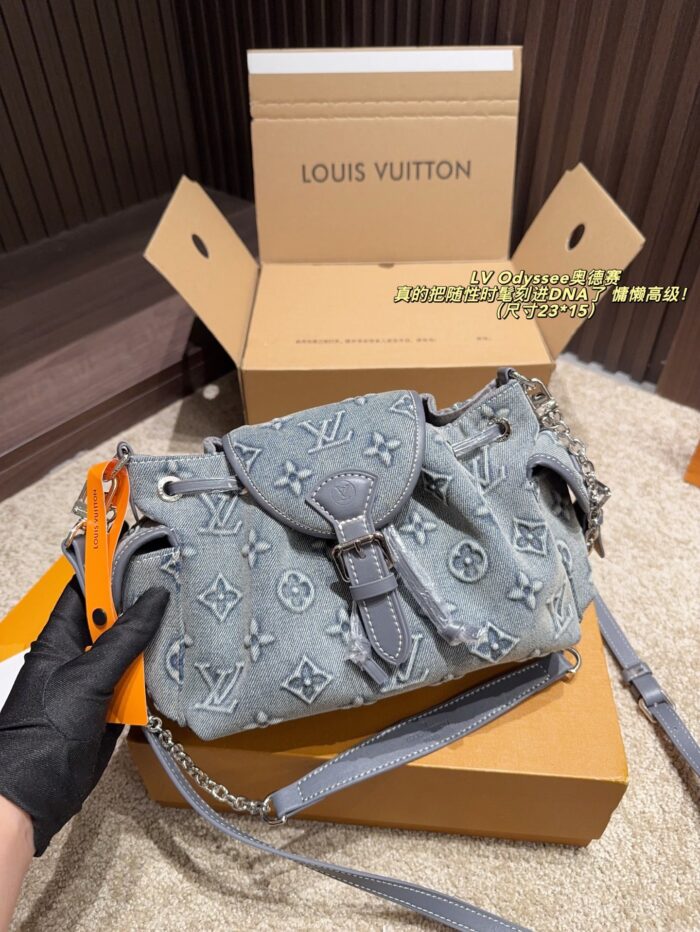 Louis Vuitton Odyssee Denim Shoulder Bag Effortlessly Chic, Laid-Back Sophistication Shoulder, Crossbody Or Handheld - Image 2