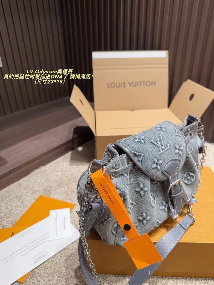 Louis Vuitton Odyssee Denim Shoulder Bag Effortlessly Chic, Laid-Back Sophistication Shoulder, Crossbody Or Handheld - Image 3