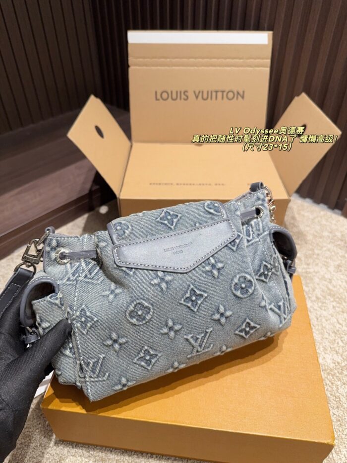 Louis Vuitton Odyssee Denim Shoulder Bag Effortlessly Chic, Laid-Back Sophistication Shoulder, Crossbody Or Handheld - Image 4