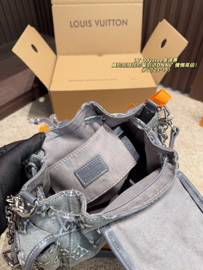 Louis Vuitton Odyssee Denim Shoulder Bag Effortlessly Chic, Laid-Back Sophistication Shoulder, Crossbody Or Handheld - Image 7