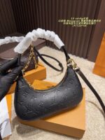 Louis Vuitton Catchy Small Handbag Monogram Canvas Cowhide Leather Trim Detachable Chain Strap - Image 3