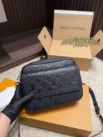 Louis Vuitton Embossed Black Warrior Messenger Bag Practical, Versatile, Hard-Wearing And Scratch-Resistant - Image 2